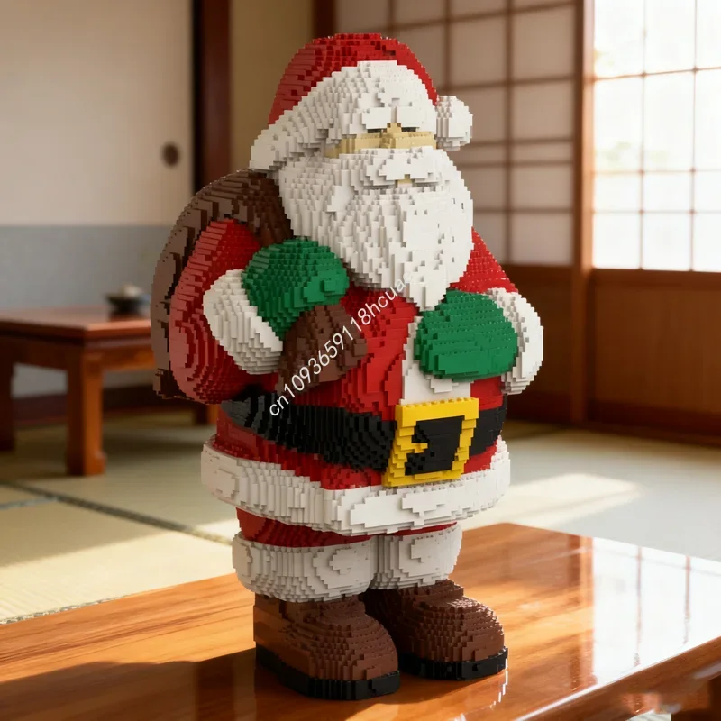 

27743pcs MOC Santa Sculpture Seasonal Christmased Model Building blocks Christmas gift Architecture Assemble idea Brick toy Kids