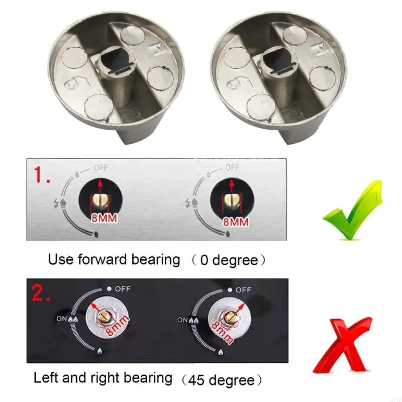 X7YD 4Pcs Universal Burners Control Knob Gas Stove Control Knob Metal Cooktop Knob Rotary Switches Comfortable to Hold