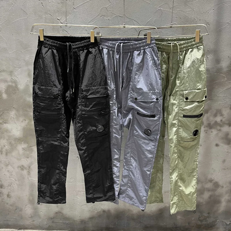 

DAVIDSHAO EU US Size Top Quality High Street Luxury Casual Pants for Men Quick-Dry Loose Jogger Functional Cargo Pants