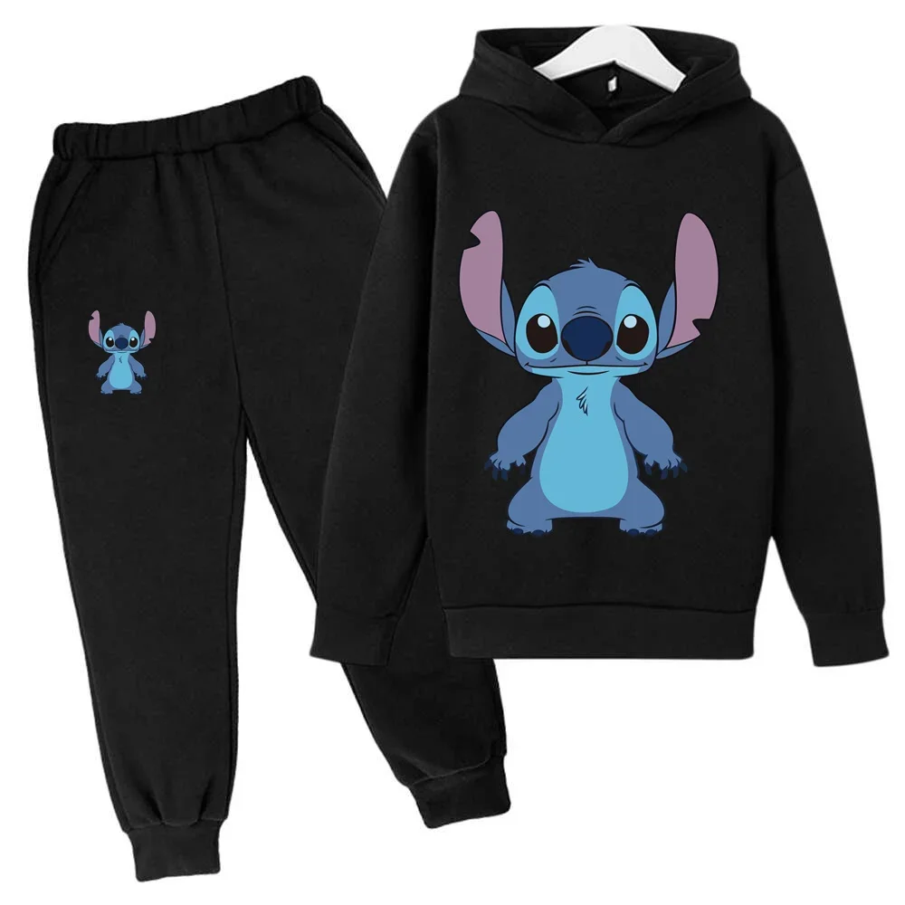 4-14 years old children's latest hoodie set Children's cotton autumn spring long-sleeved sweatshirt and pants 2 sets of clothing