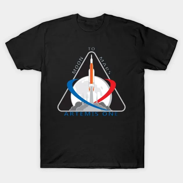 

Moon To Mars , Artemis Mission One T-Shirt. Summer Cotton Short Sleeve O-Neck Mens T Shirt New S-3XL
