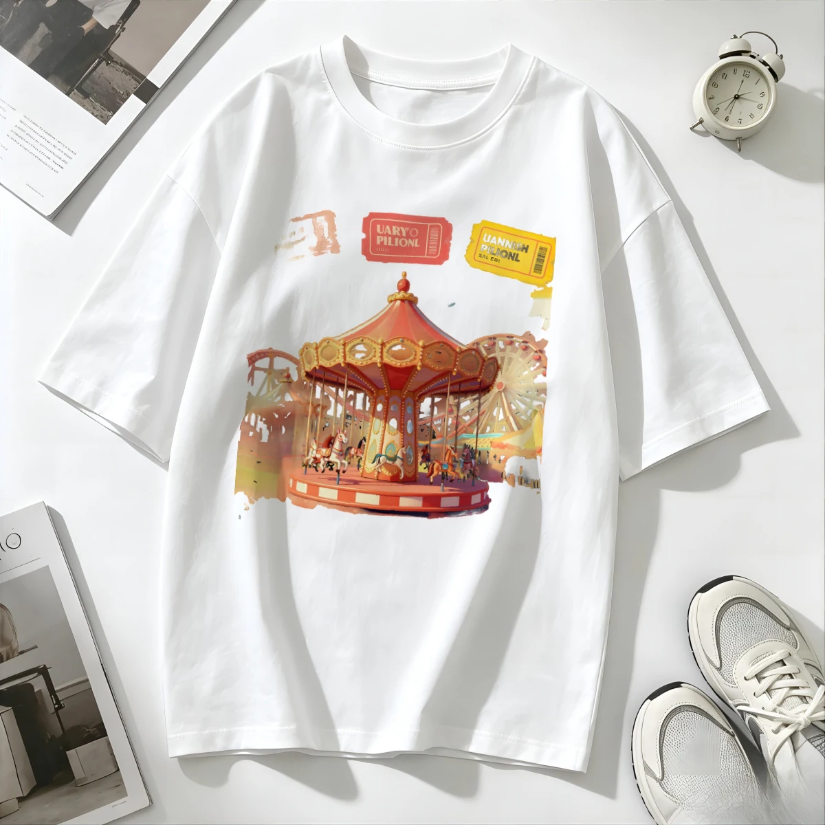 Camisetas con cuello redondo para mujer, diseño de península rodeada de agua, geografía costera, vista al océano, faro, navegación, historia marítima