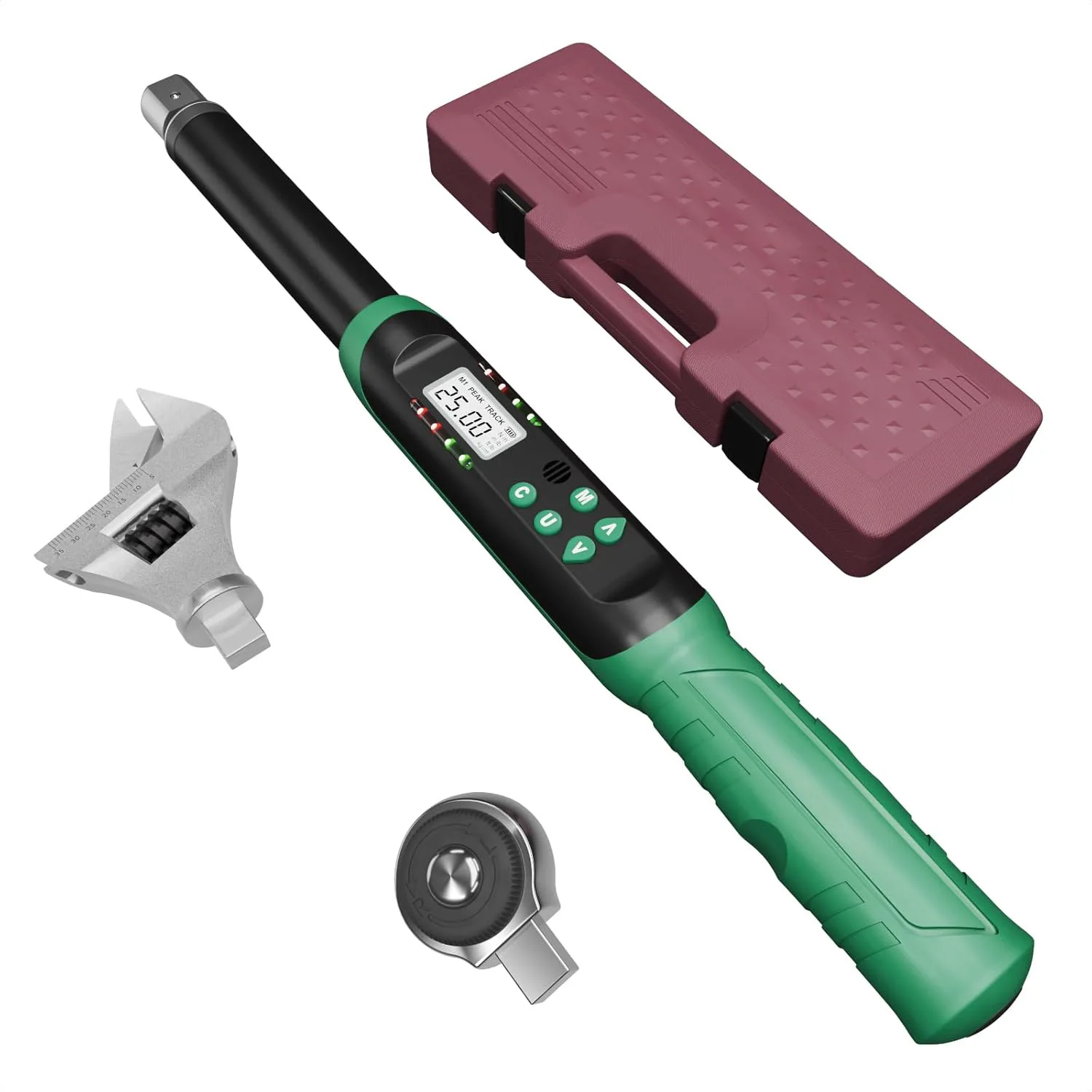 Adjustable digital torque wrench 6.8-500 3/8 inch ratchet head for a variety of repairs