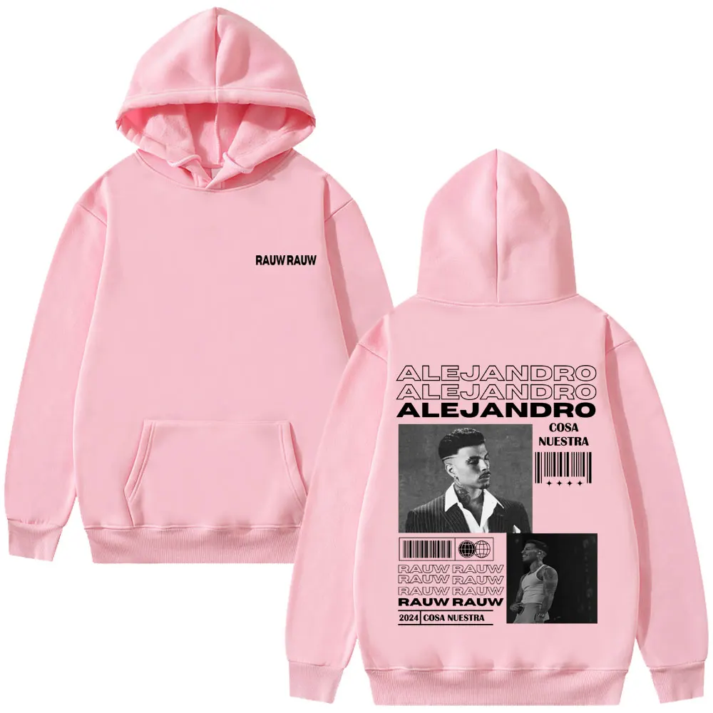 Cantor rauw alejandro cosa nostra álbum impressão hoodie masculino feminino moda vintage moletom topos masculino hip hop oversized hoodies