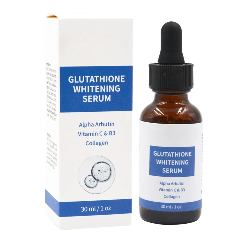 

Glutathione Lightening Serum Alpha Arbutin Vitamin C & B3 Collagen Reducing Dark Spots Blemishes Serum