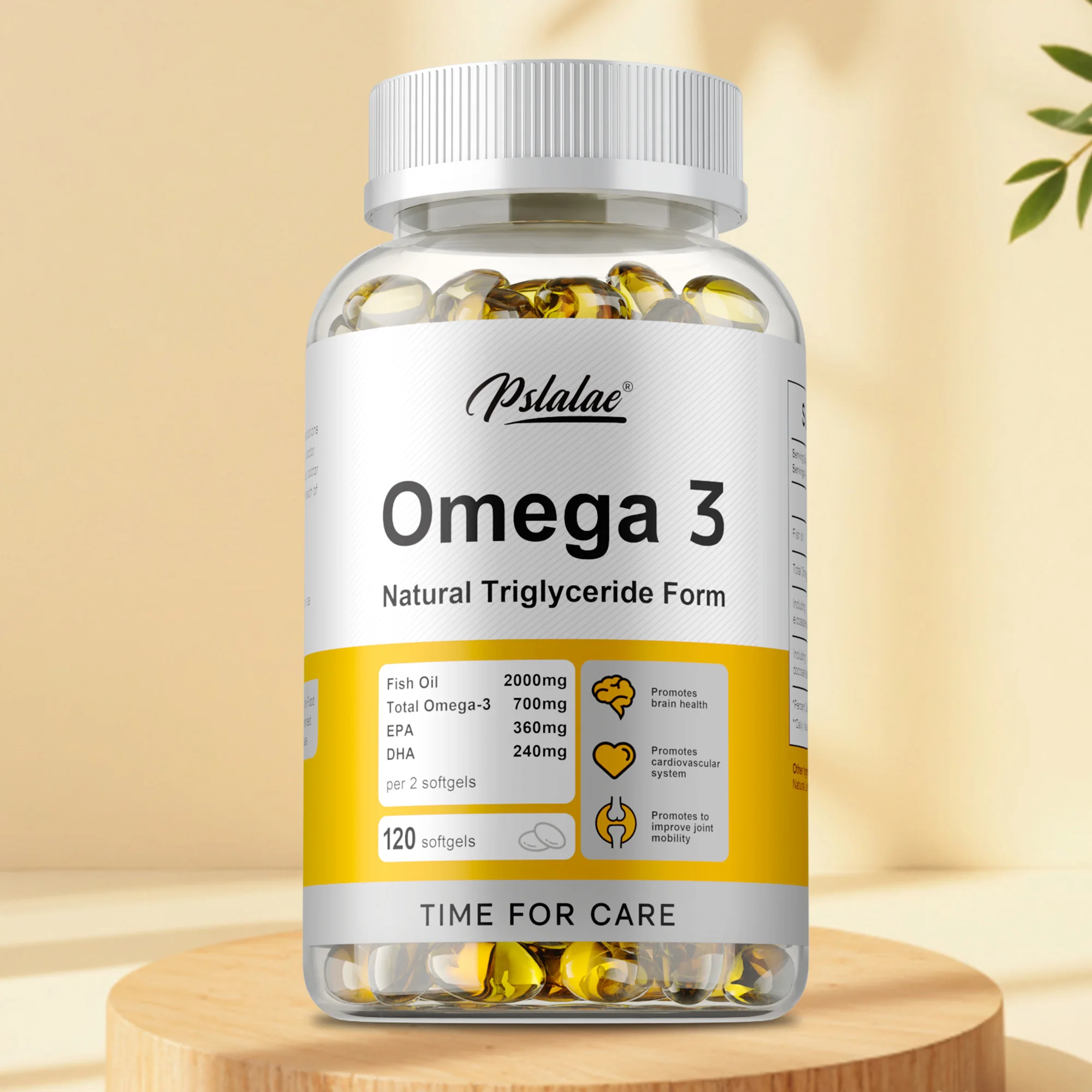 OMEGA-3 -  Improve Mood, Promote Nutrient Absorption,Supports Brain and Nervous System,Improves Mental Clarity,Maintain Vitality