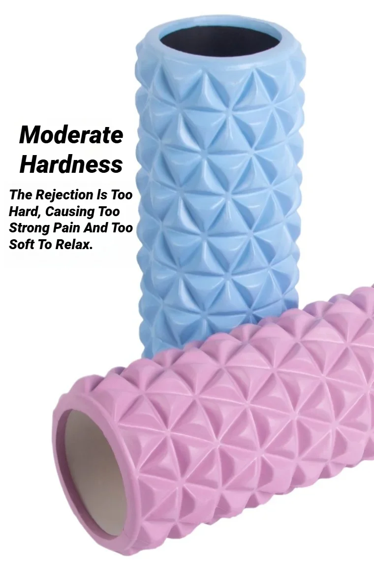 Rodillo de masaje EVA de espuma de diamante 3D, columna hueca de Yoga, equipo de Fitness para fisioterapia muscular y rehabilitación deportiva