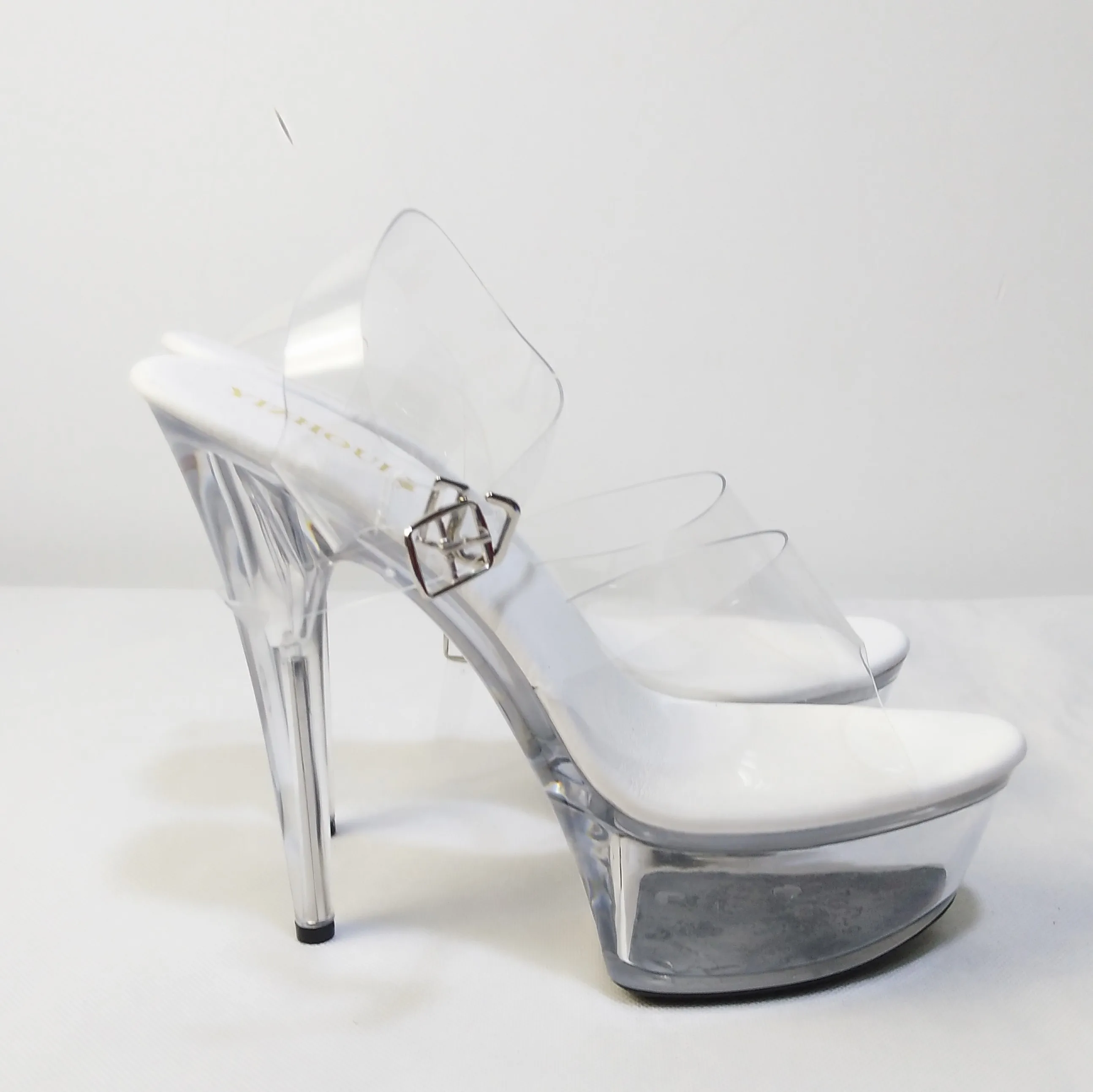 

Прозрачные стеклянные тапочки 15 см, летние сексуальные сандалии на очень высоком каблуке для вечеринок, сандалии для выступлений на сцене, банкете