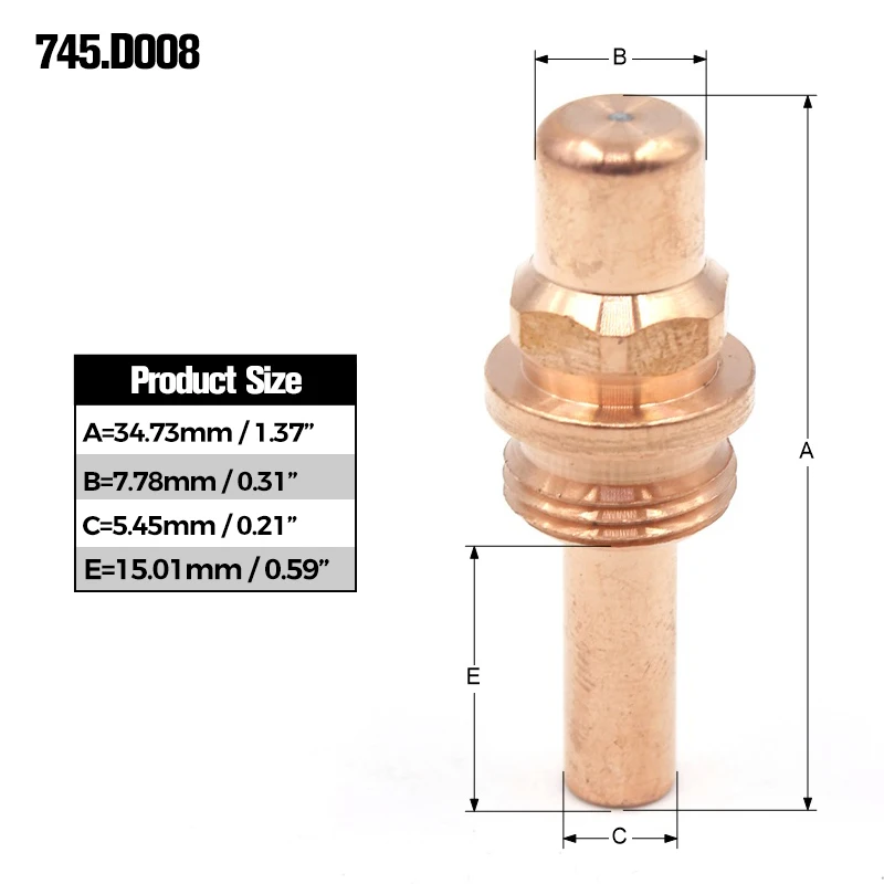 Tocha para corte abiplasma, eletrodo 745. d008 corte binzel pkg/5