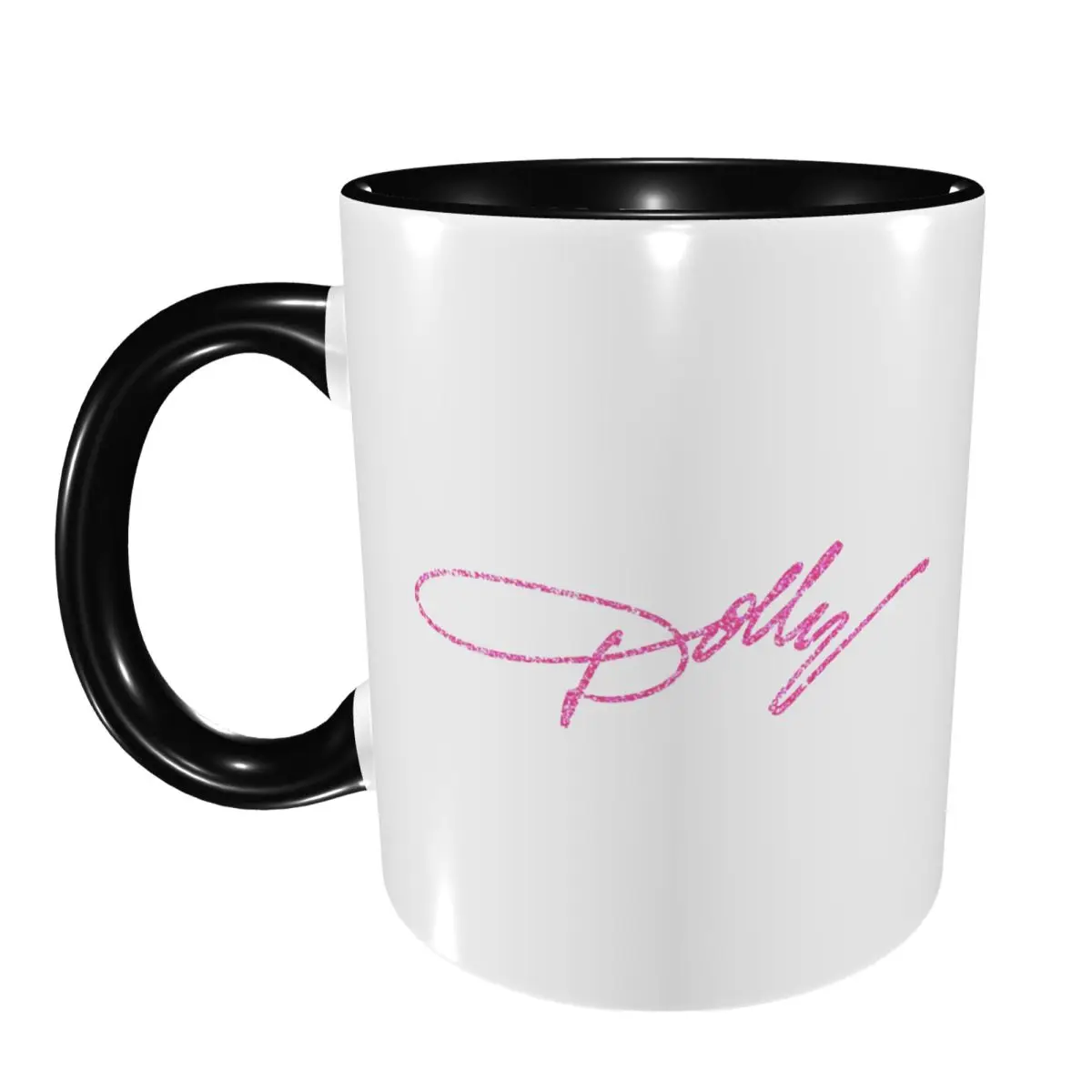 Dolly Parton Pink Sparkle Mug Funny Ceramic Coffee Cups Tea Mugs Milk Cup Drinkware Gift for Friends