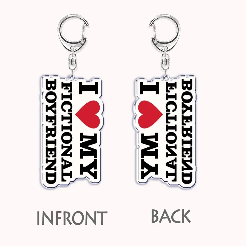 I Love My Boyfriend Girlfriend Bf Gf Couple Keychain for Accessories Bag Hot Wife Mom Dad Key Chain Ring Keychains Lovers Gifts