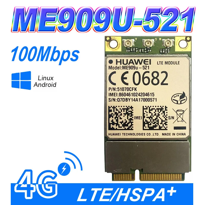 

ME909U-521 FDD LTE Mini pcie 4G Support WCDMA GPS Voice Message GSM B1/B2/B3 /B5/B7/B8/B20