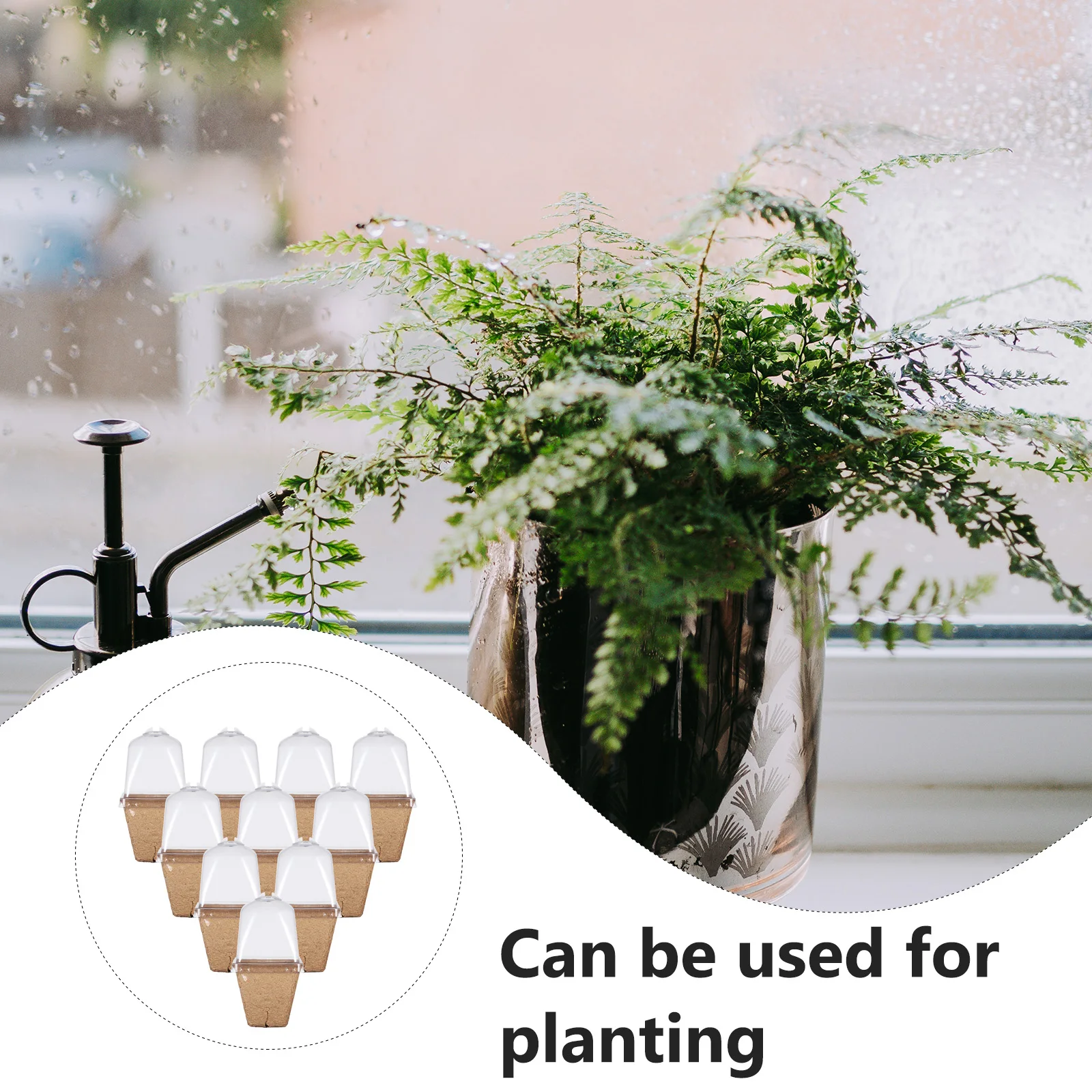 

20pcs Flowerpot Seedling Bowl Indoor Plant Pots Paper Garden Germination Nursery Drainage Succulent Container Grow Pot Lidded