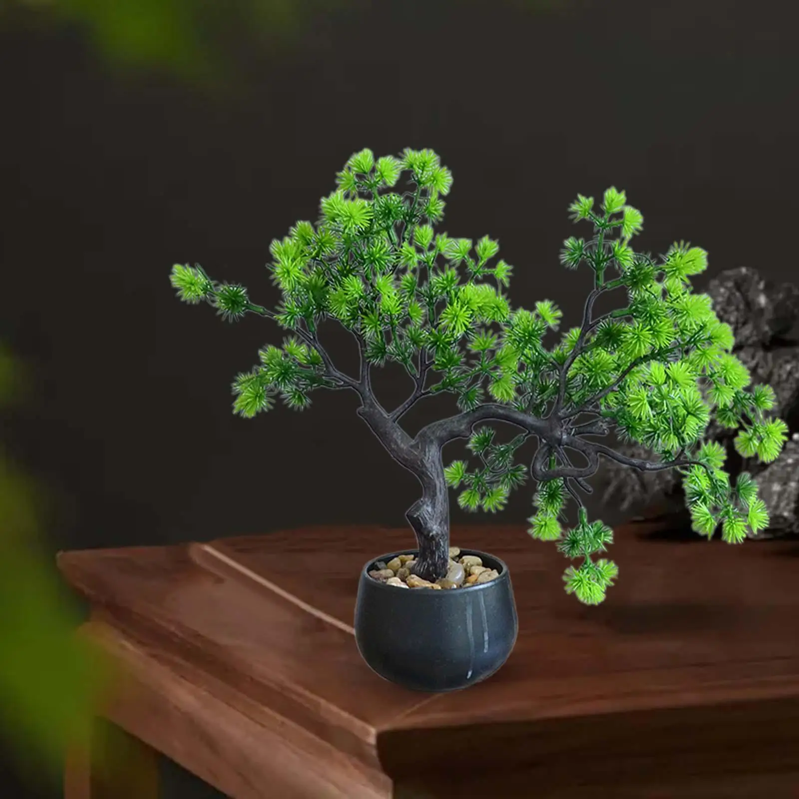 

Artificial Bonsai Tree Guest Greeting Garden Decor Potted Tree Fake Bonsai Tree for Bedroom Bookshelf Garden Living Room Office