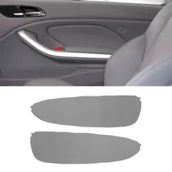 For BMW 3 Series E46 1998 1999 2000 2001 2002 - 2006 2pcs Car Microfiber Leather Front Door Armrest Panel Cover Protective Trim