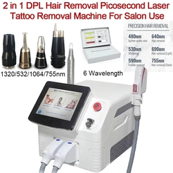 Nuovo design 2024 2 in 1 Picolaser Q commutato Nd Yag Laser Carbon Peeling IPL OPT Macchina per la depilazione