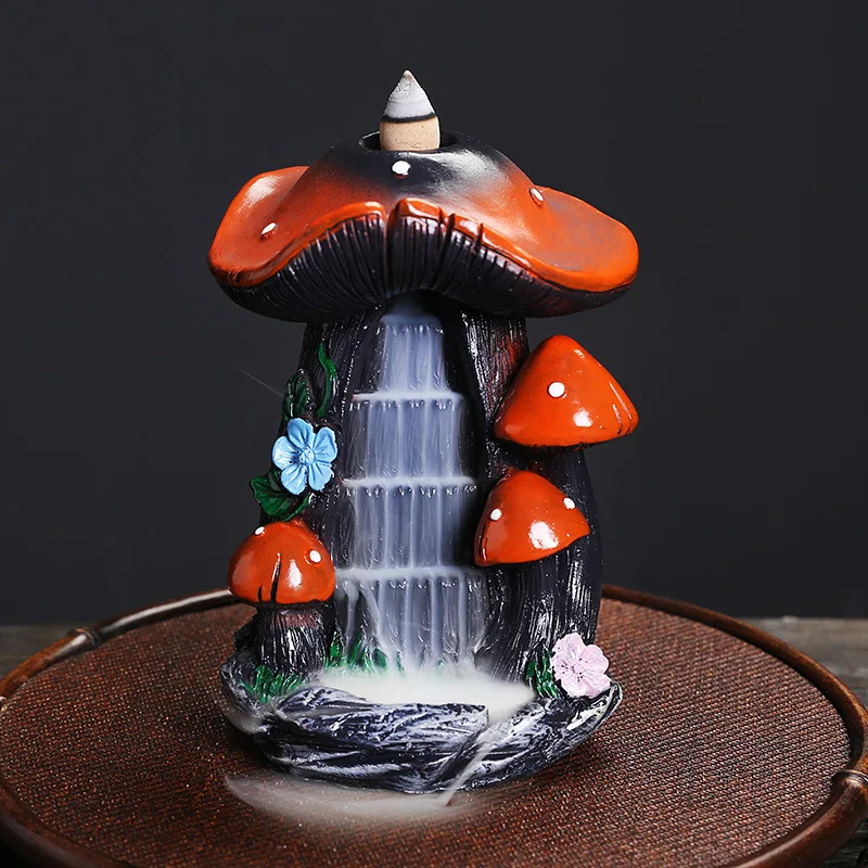 

Creative Mushroom Incense Burner Home Decoration Mushroom Backflow Censer