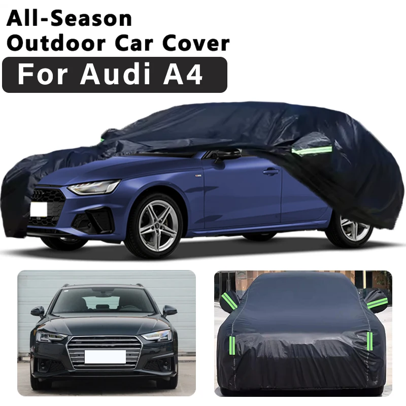 

For Audi A4 Full Car Cover Outdoor Sun Uv Protection Dust Rain Snow Protective Anti-hail Black Auto Cover Car Accessories