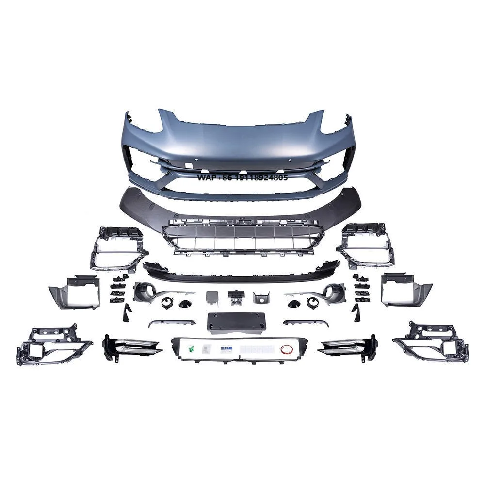 

New Front Bumper Assembly for 2017-2021 for for Turbo S Models Bolt-On Retrofit/Upgrade Park Assist Sensor Cut-Outs