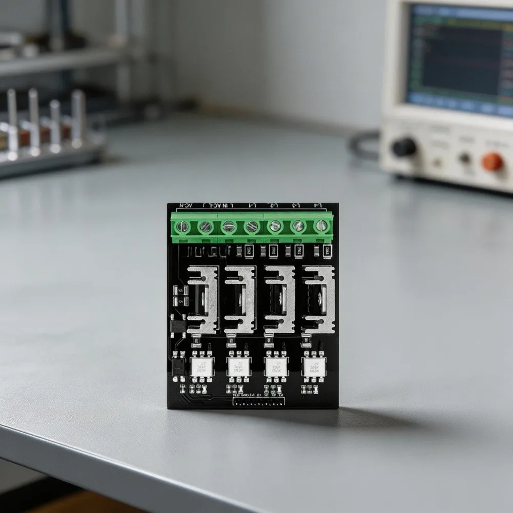For Microcontroller-Ready 4-Channel AC Dimmer Board Supporting 220V Loads Up to 10A with Optocoupler Isolation and Logic Control
