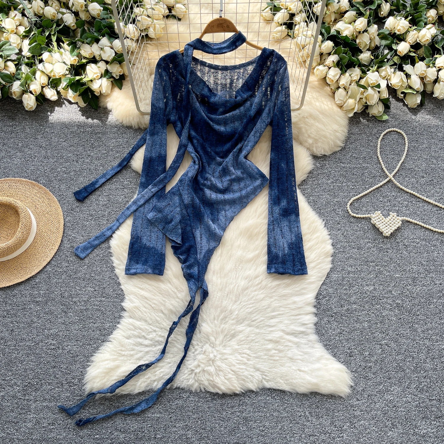 

Винтажная блузка с распашным воротником и длинным рукавом, тонкая элегантная модная сексуальная женская рубашка, женская одежда