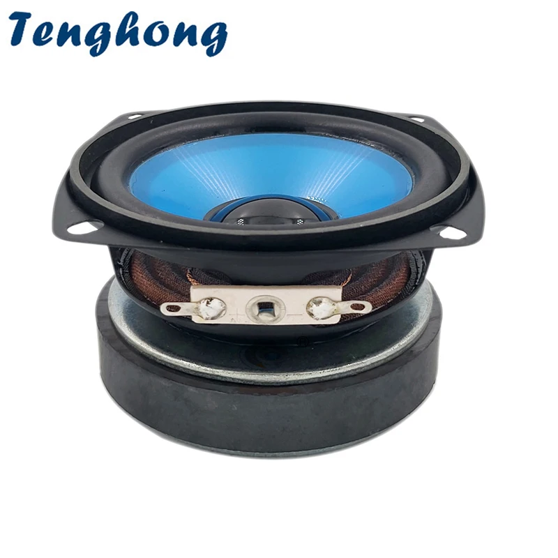 Tenghong 3 Inch 78MM Full Frequency Motorcycle Audio Speaker Horn 4Ohm 10W Translucent Blue Basin Water Proof Loudspeaker