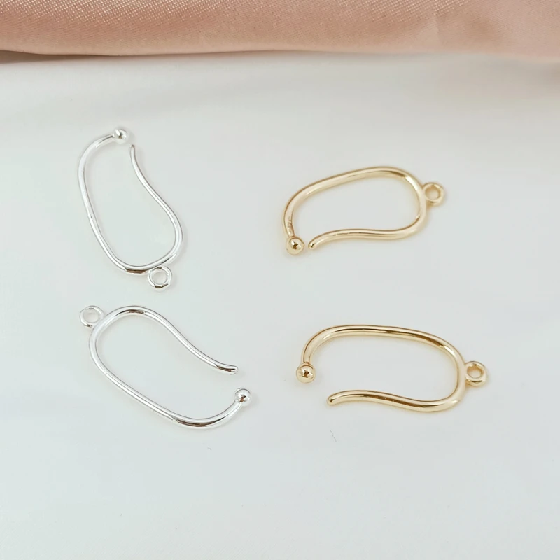 1 Pair 14K Copper Clad Gold Fashion Non Perforated Ear Hook Ear Clip Ear Bone Clip  Handmade DIY Earrings Earrings Accessories