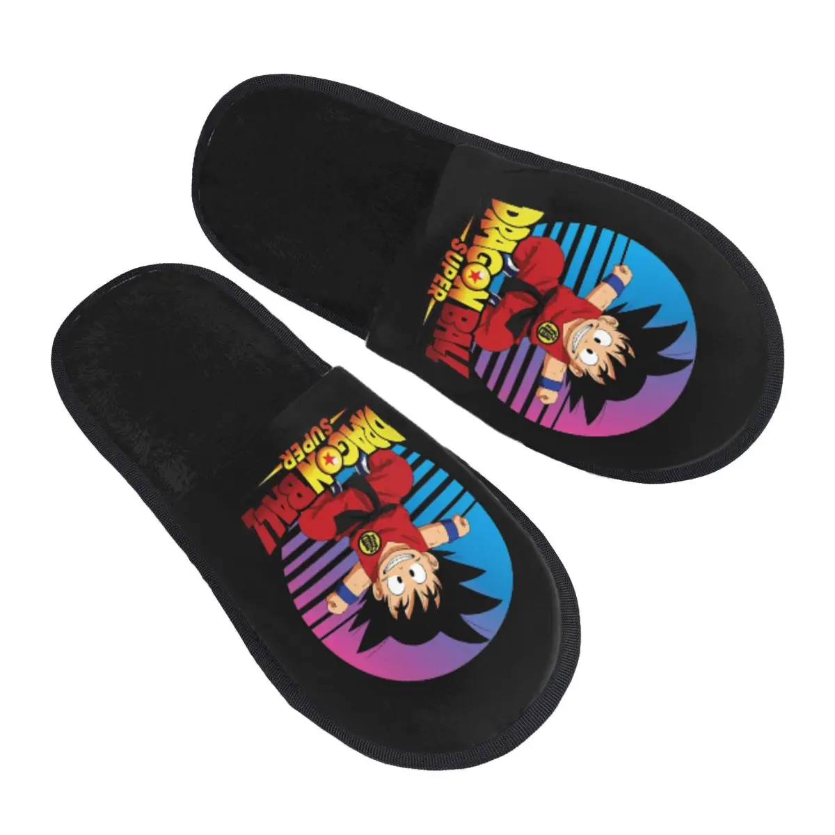 D-Dragon-Ball-L DragonBallz DBZ Bedroom Slippers with Memory Foam Slipper Gift for Unisex House Shoes with Anti-Skid Sole