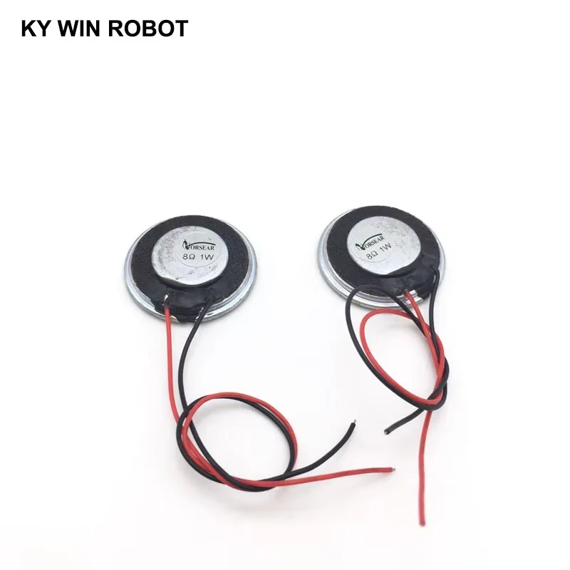 2 ピース/ロット新しい超薄型スピーカー 8 オーム 1 ワット 1 ワット 8R スピーカー直径 28 ミリメートル 2.8 センチメートル厚さ 5 ミリメートルとワイヤー長 13 センチメートル