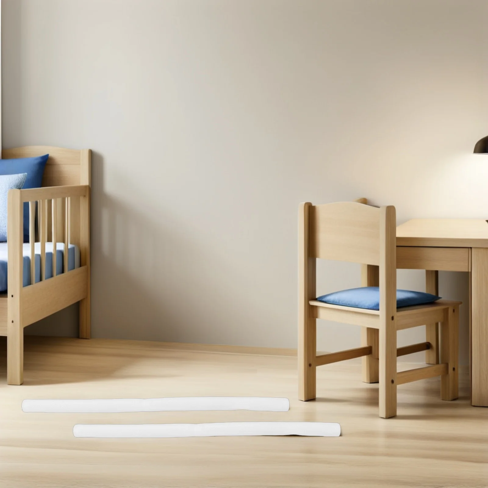 Envoltório de espuma para corrimão de bebê, 6 peças, 65cm, tubo de espuma branca, para postes de metal de 32mm, absorção de choque, cercadinho, estofamento de segurança infantil