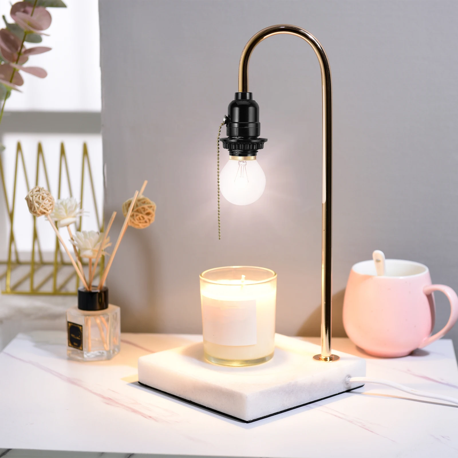 

Vintage Style E27 Lamp Holder Pull Chain Socket Plastic Lamp Base Adapter Light Bulbs Removable Shade Collar Durable Material