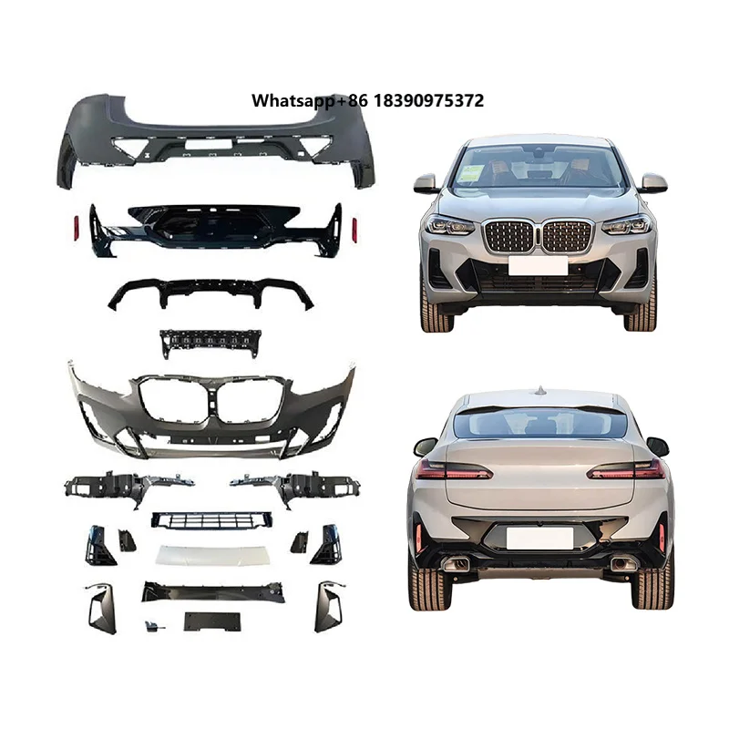 

2022-2024 Car Modification Upgrade Body Kit Front Rear Bumper Lip Grille Reflective Strip Suitable for X4 G02