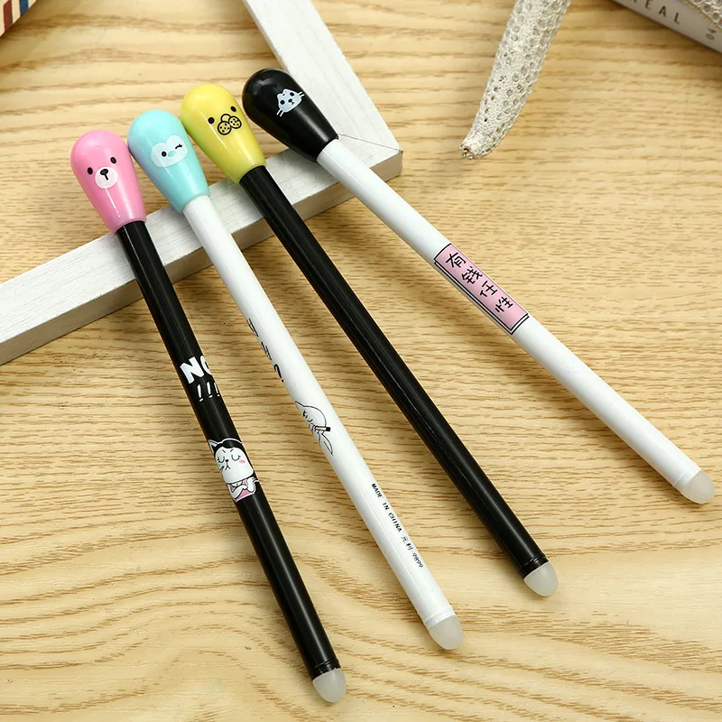 

Korean new cartoon animal head like matches students study stationery neutral pen office accessories Black Signature Pen station