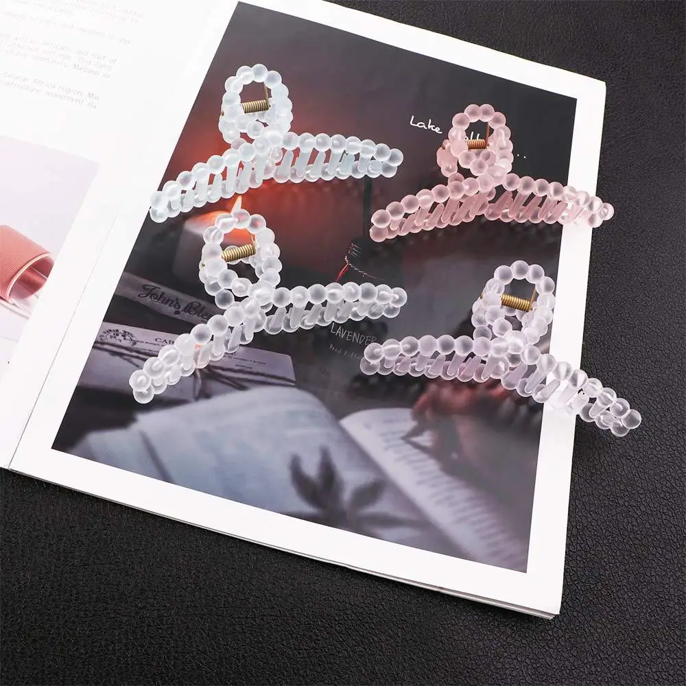 Shark Clip Simple Headwear Candy Color Cross Bathing Hair Clips Frosted Hair Claws Hair Accessories Crab Clips