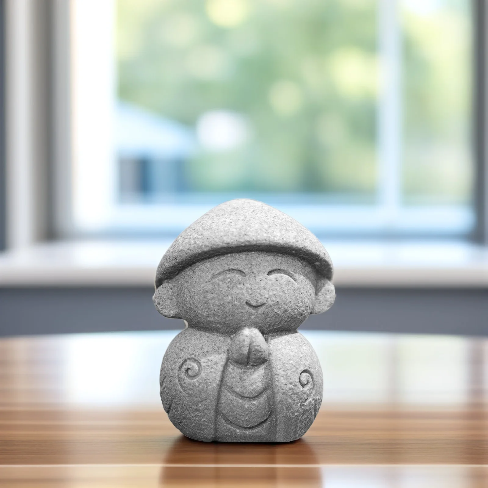 

Miniature Stone Maitreya Buddha Adornment Home Decor Small Figurine Compact Desk Craft Ornament Garden Statue Sculpture Tea