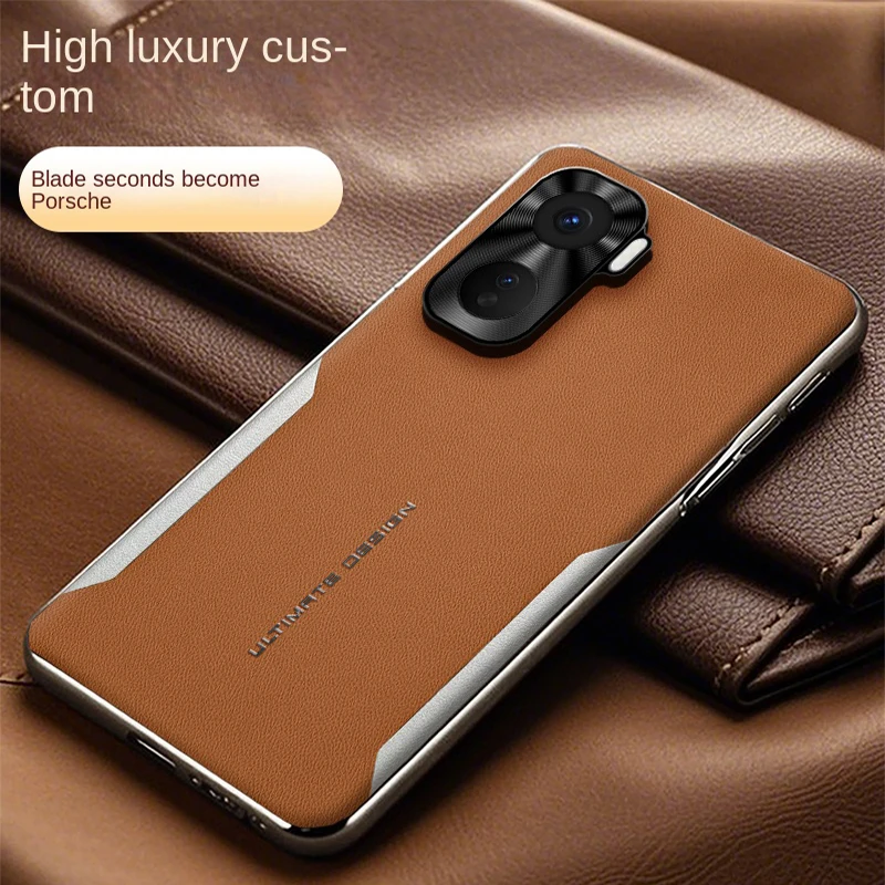 جراب هاتف VIVO IQOO Neo 11 مطلي بالكهرباء من الجلد العادي ذو حافة ناعمة شامل ومضاد للصدمات