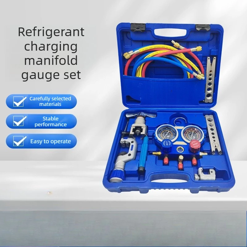 

All-copper double-action fluorinated refrigerant double-knife combination tool