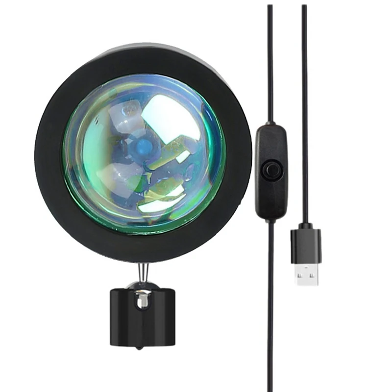 ABLU-プロジェクション雰囲気ランプ LED ナイトライト、USB プロジェクター 360 度回転写真撮影ランプ ホームルームスタジオ用