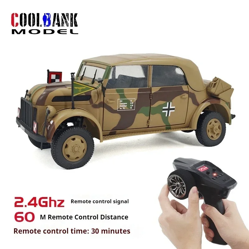 

1:18 alloy climbing off-road rc cars,2.4G remote control car with sticker,simulation German command car toy,kids toys,funny gift