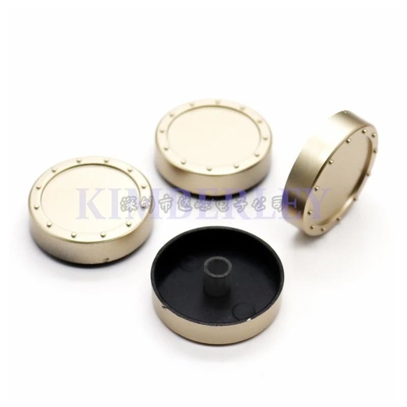 2PCS 38 X 11MM Sandblasting Knob Potentiometer Volume Adjustment Cap Plum Shaft Sandblasting Light Gold Plastic Knob