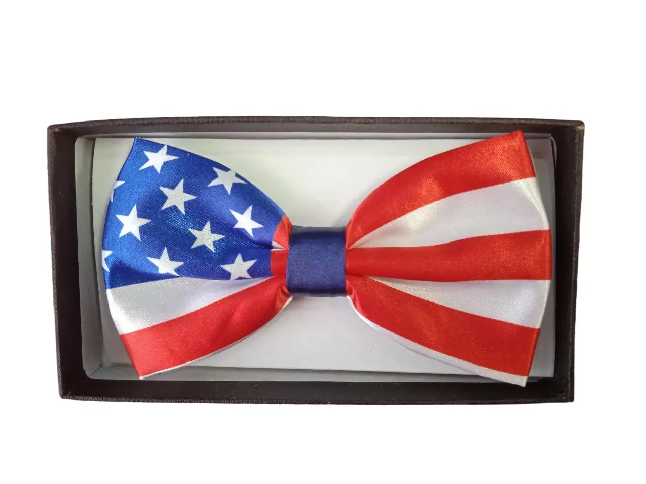 

Gentleman Men Classic 4th of July Independence Day Freedom USA American National Flags Bow tie knot