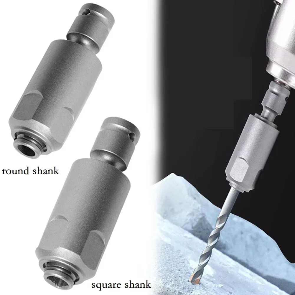 

2pcs 1/2inch Chuck Adapters Metal Ratchet Socket Converter Drill Bits For Automotive Repairs Construction Projects Power Tools