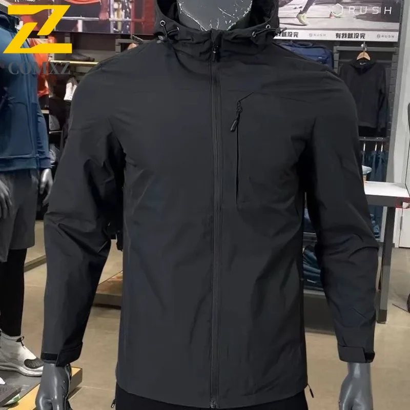 

COMXZ Fashion Men Jacket American Style High Street Casual Versatile Coat Outdoor Camping Hooded Lightweight Autumn Garment