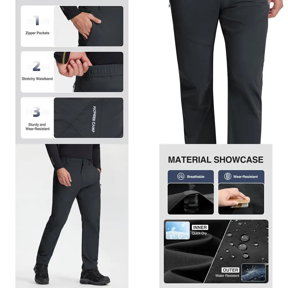 

Мужские походные брюки-карго Pioneer Camp, быстросохнущие, легкие, водостойкие, повседневные, уличные, тактические брюки для путешествий, рыбалки