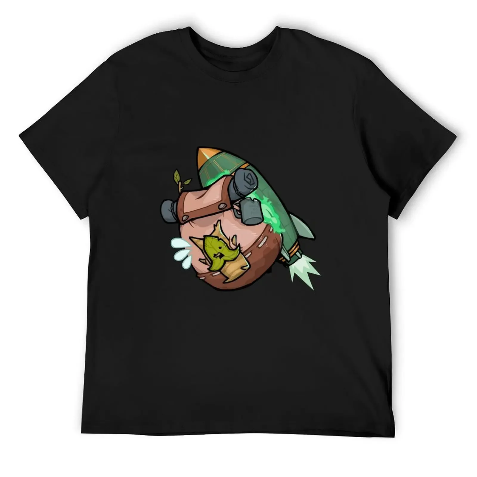 Korok rocket space program T-Shirt oversized t shirt anime t shirts customs mens graphic t-shirts anime