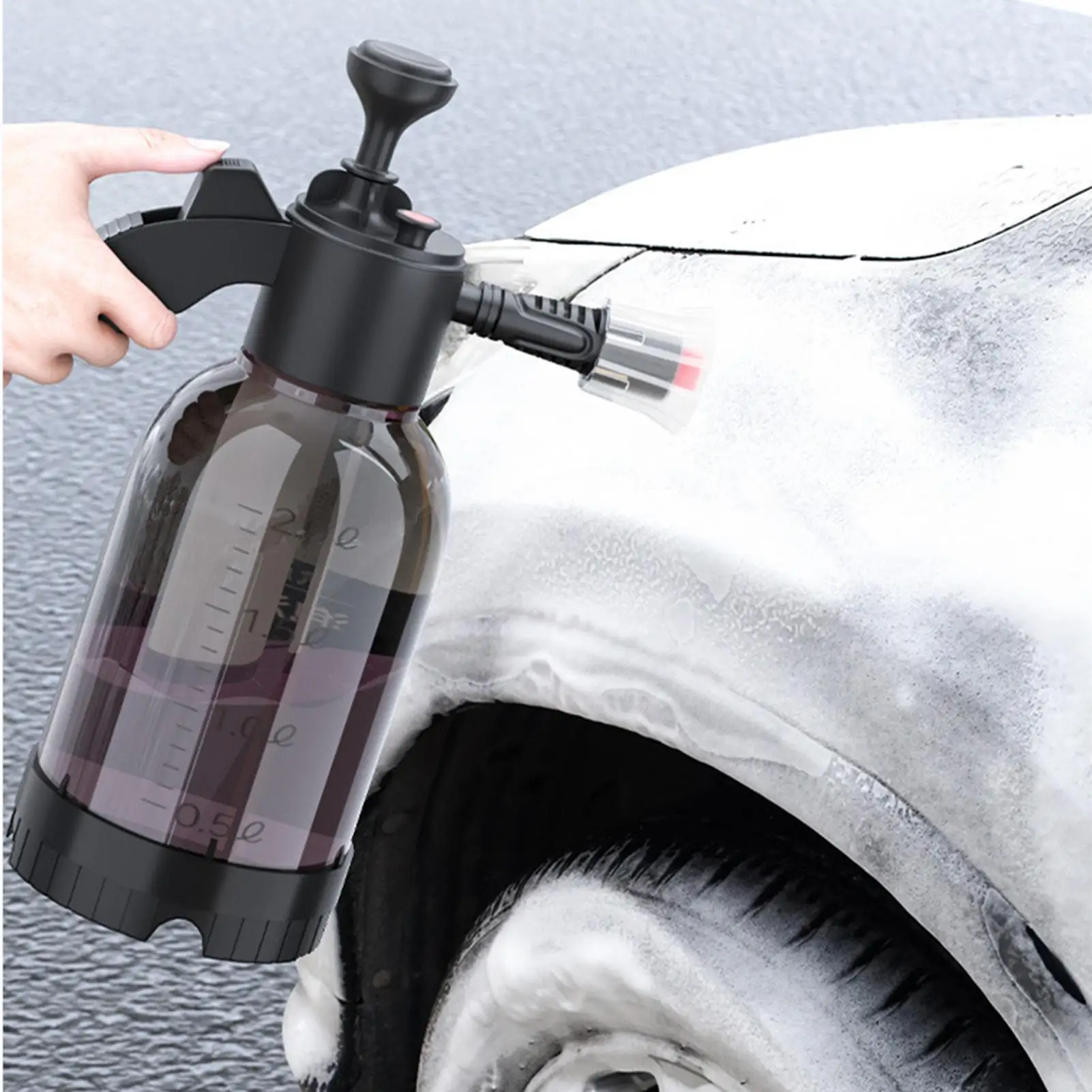 Handheld Pressure Sprayer 2L Multi-purpose Washing Mister Pressure Sprayer Bottle For Lawn For Kitchen Glass Bathroom Pet