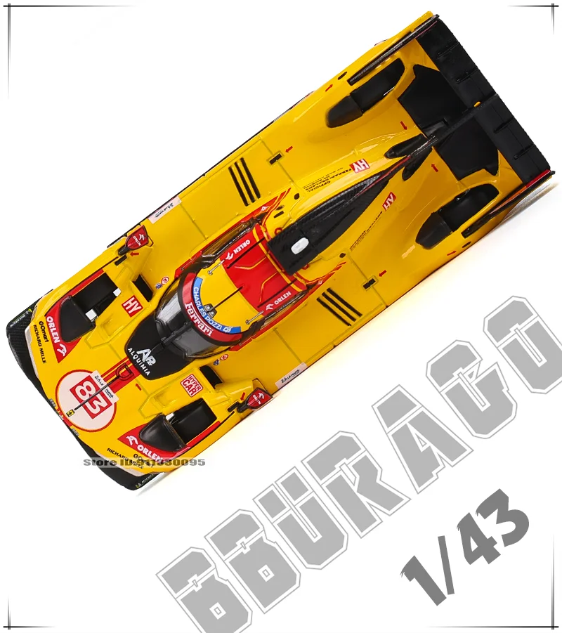 Bburago 1:43 Le Mans Ferrari 499P 2024 488 250 512 Alloy Luxury Vehicle Diecast Pull Back Cars Model Toy Collection Gift