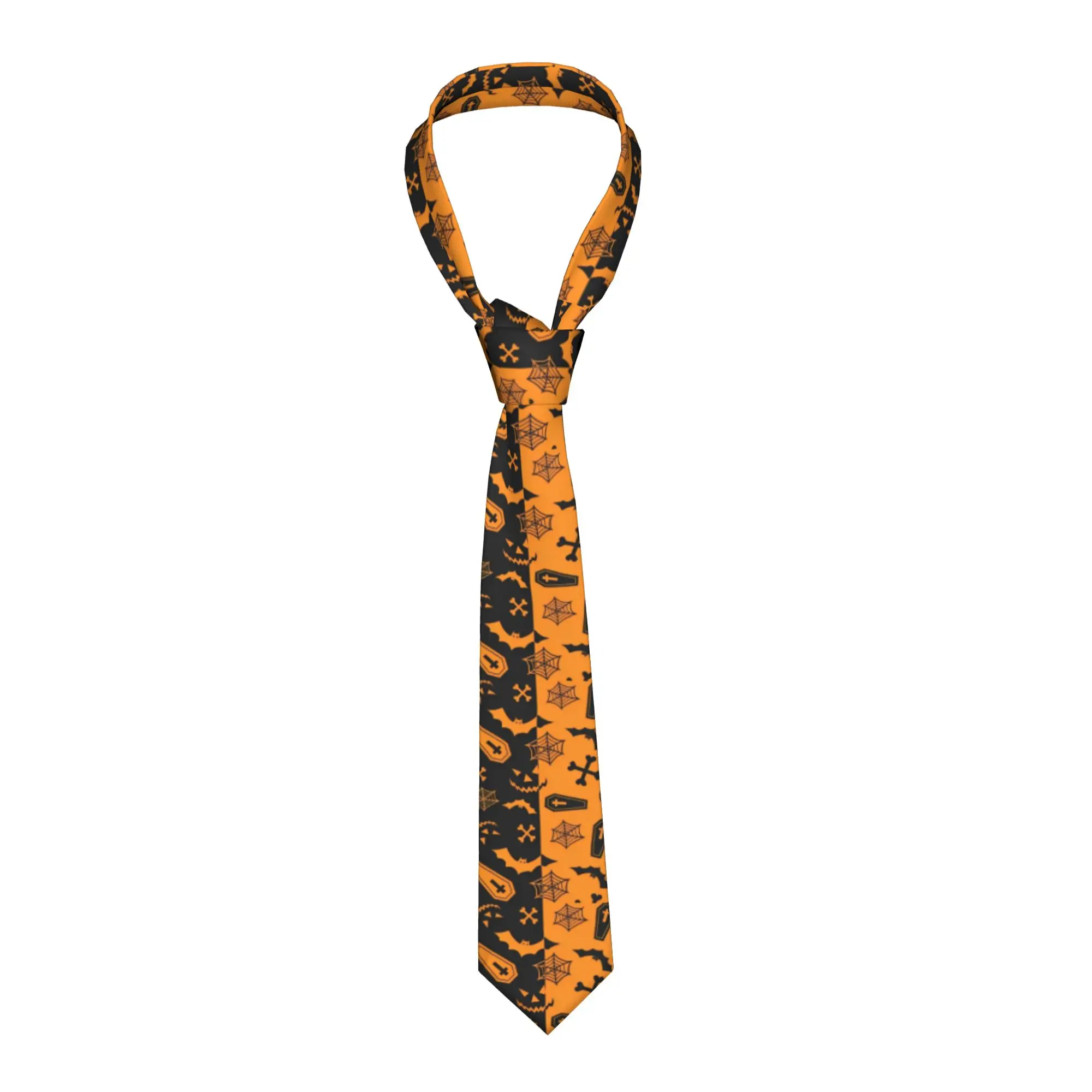 Halloween Pumpkins Ghosts Neckties Unisex 8 cm Trick or Treat Kawaii Neck Ties for Men Skinny Classic Suits Accessories Cravat