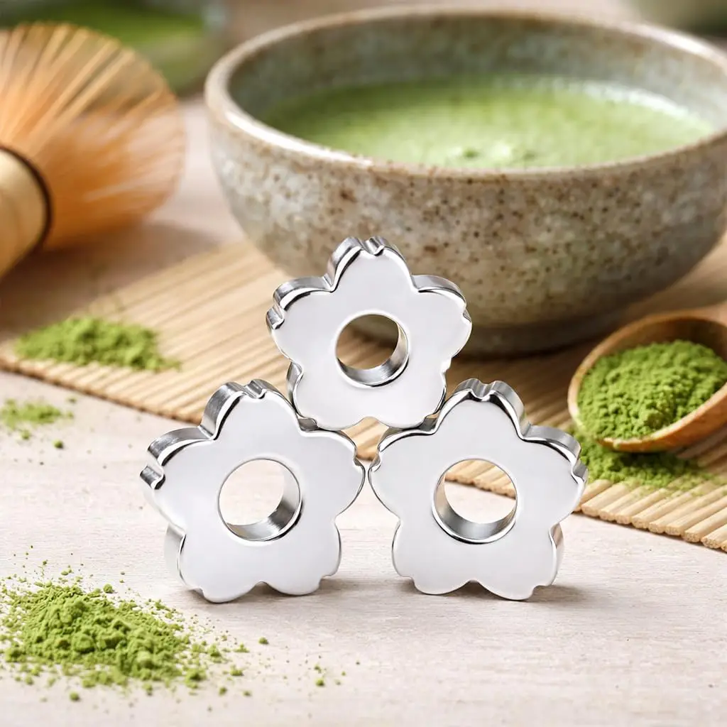 Matcha Sieve, Cherry Blossom Tea Accessory, Faster, Smoother, No Clumping, Food-grade Stainless Steel for Matcha Powder Durable