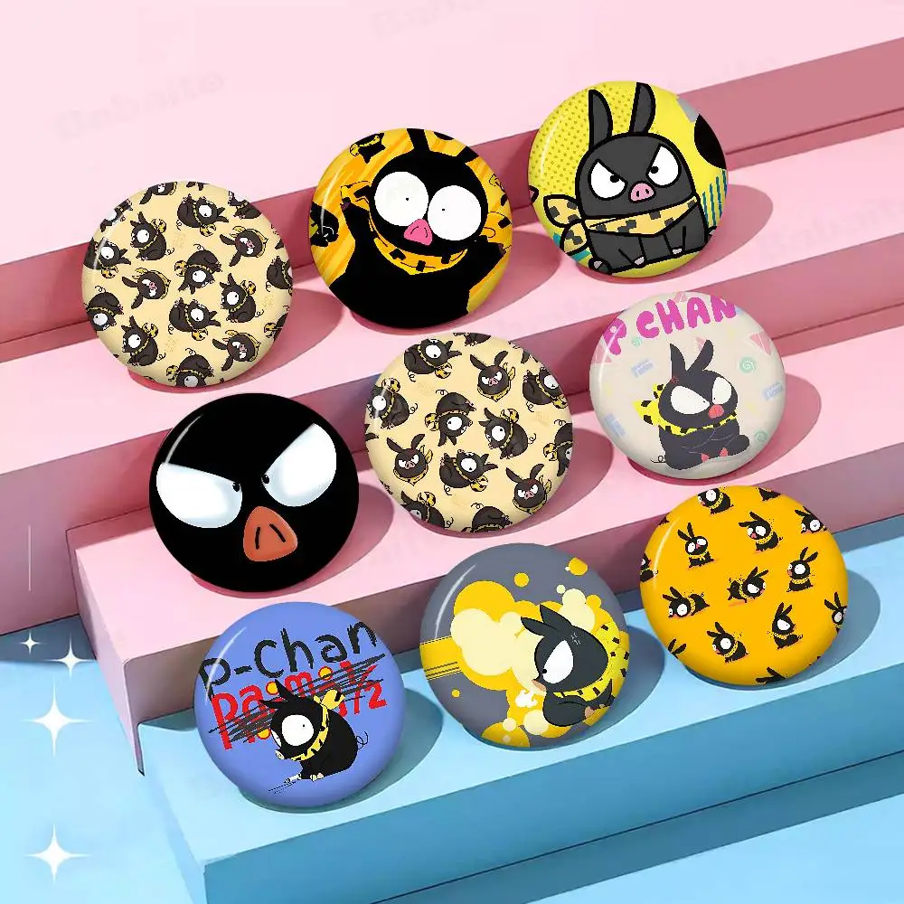 Anime Cute Ranma P Chan Ryogas Creative Tinplate Soft Button Pins Animal Icon Brooch Lapel Backpack Badge Accessories Pin